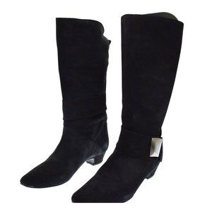 Manufacture D'essai Black Suede Women's Boots Silv